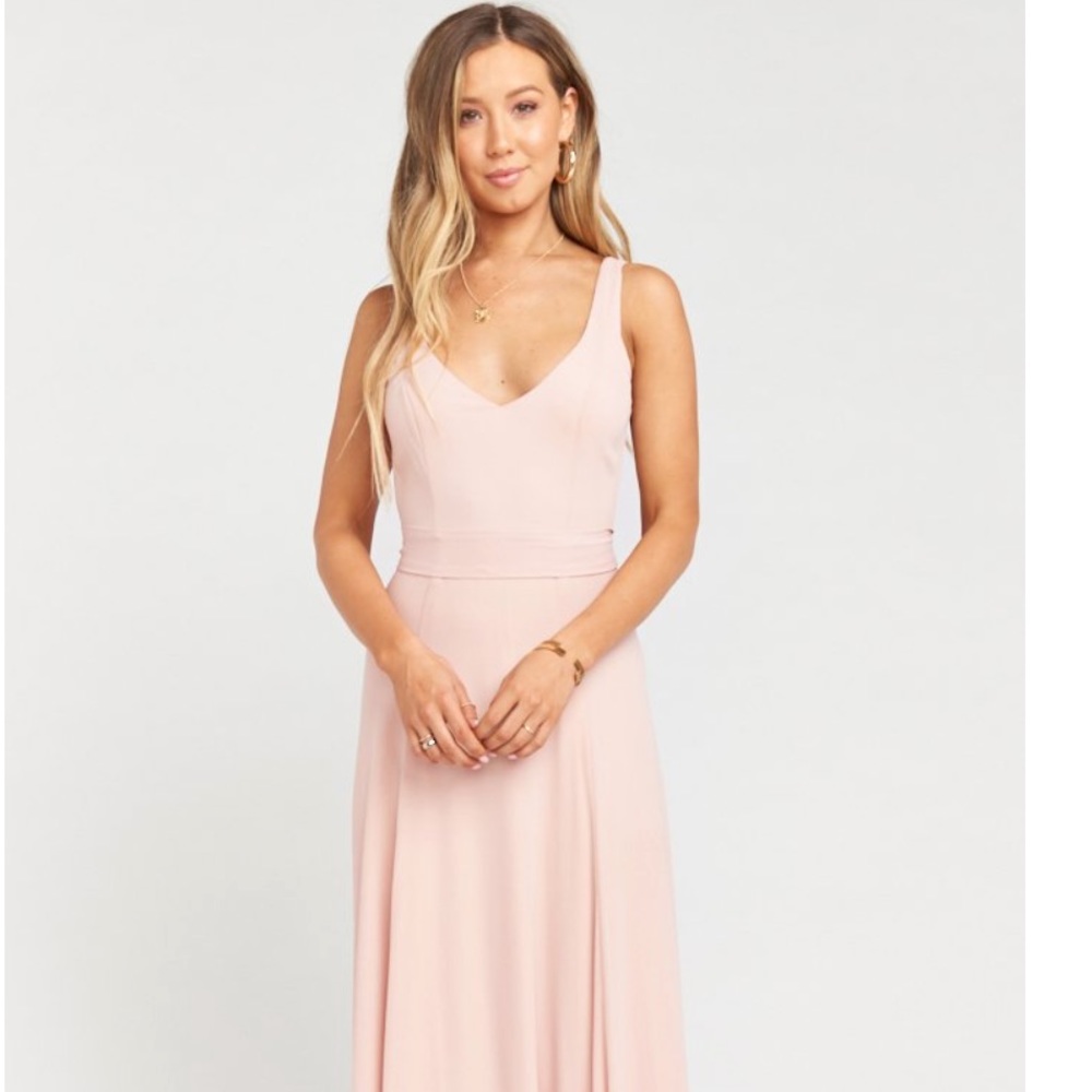 blush bridesmaid dress